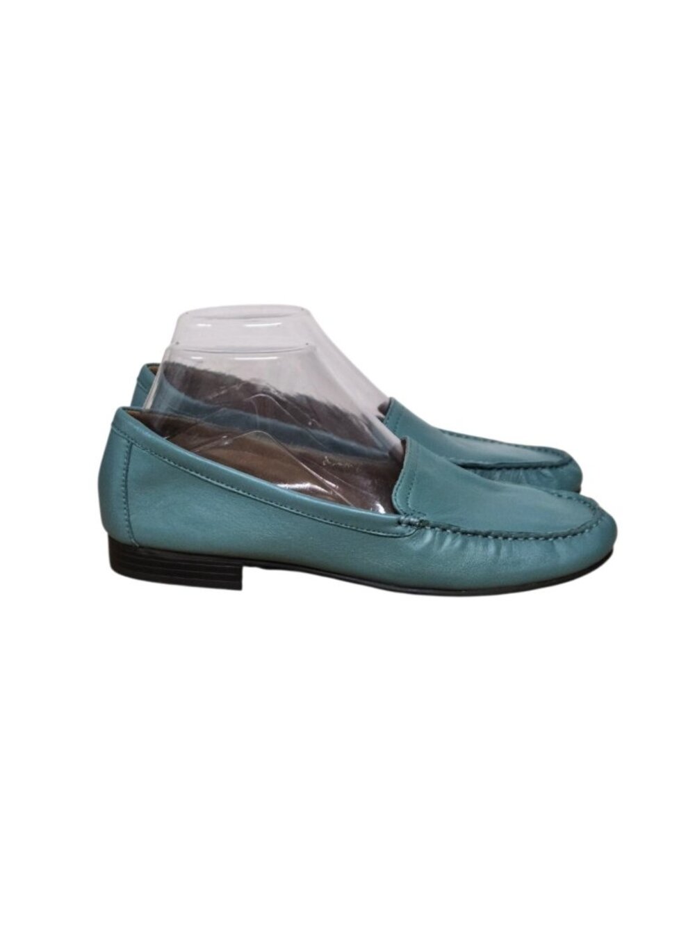 Naturalizer Leather Simmons Loafers Womens Size 8 Slip on Turquoise Shoes Casual